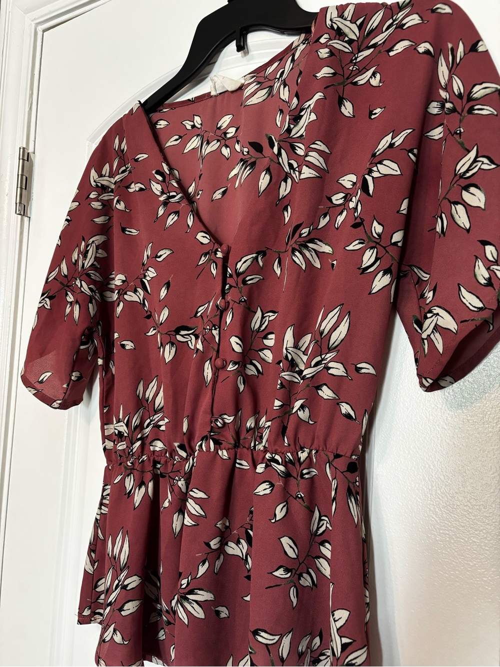 Sienna Sky Pink Floral Peplum Blouse Small